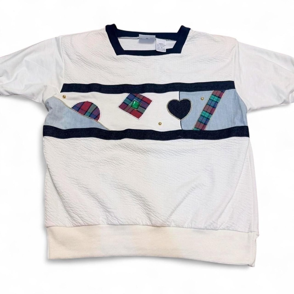 0091 Vintage Koret city blues rhinestone design shirt